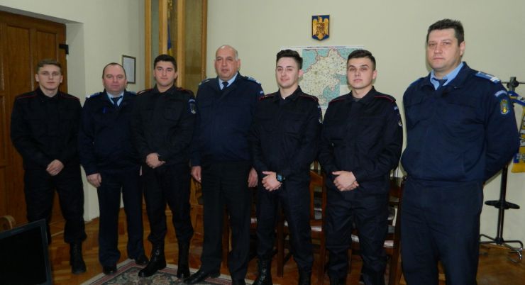 Patru elevi jandarmi, în practică la Jandarmeria Satu Mare