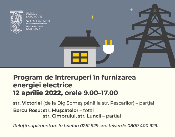 intreruperi curent satu mare 11aprilie