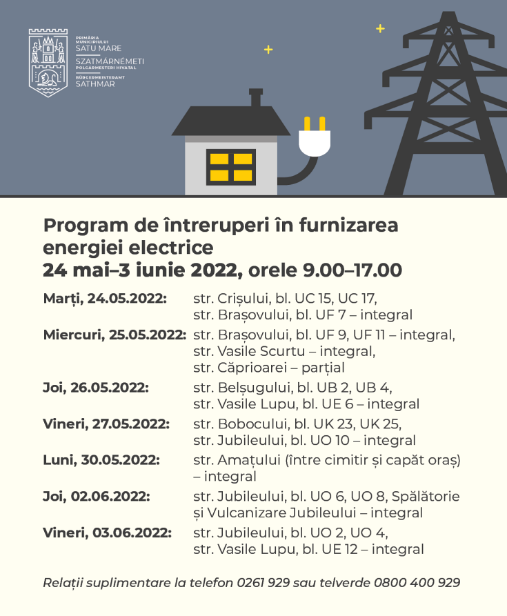 intreruperi curent 23mai 1