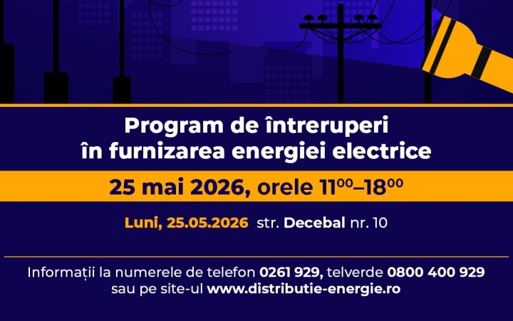 intreruperi curent satu mare 25 mai