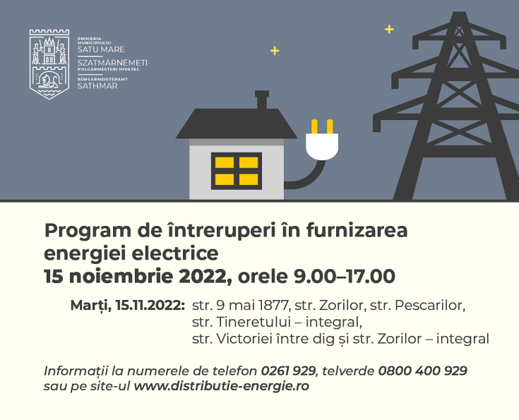 intreruperi curent 15 noiembrie