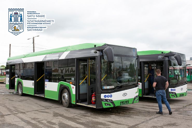 Primele 2 autobuze hibrid au ajuns la Satu Mare