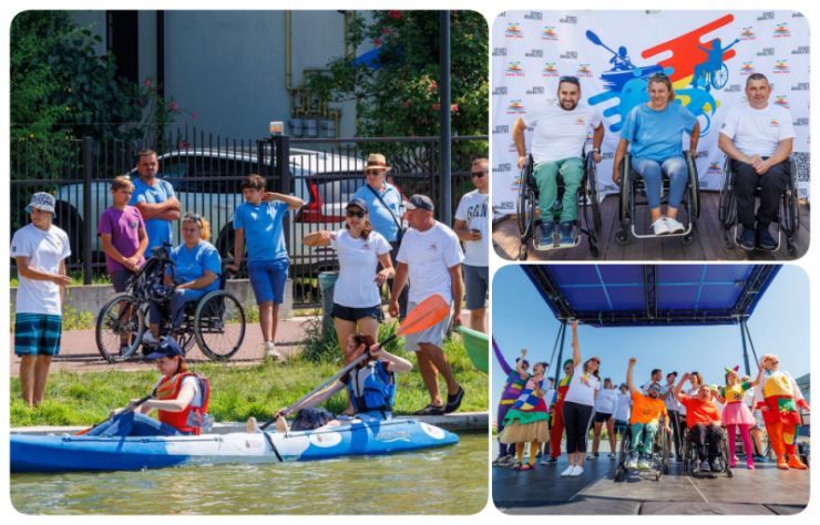 Caiac SMile | Ionuț Stancovici a vâslit alături de 1.000 de clujeni pentru accesibilizarea lacurilor pentru persoanele cu dizabilități
